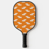 Dackel Love Pickleball Orange Schläger (Vorderseite)