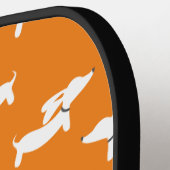 Dackel Love Pickleball Orange Schläger (Linke Seite)