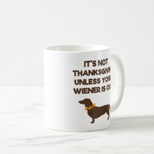 Dackel Lover Erntedank Day Hundebesitzer Würstchen Kaffeetasse (VorderseiteRechts)
