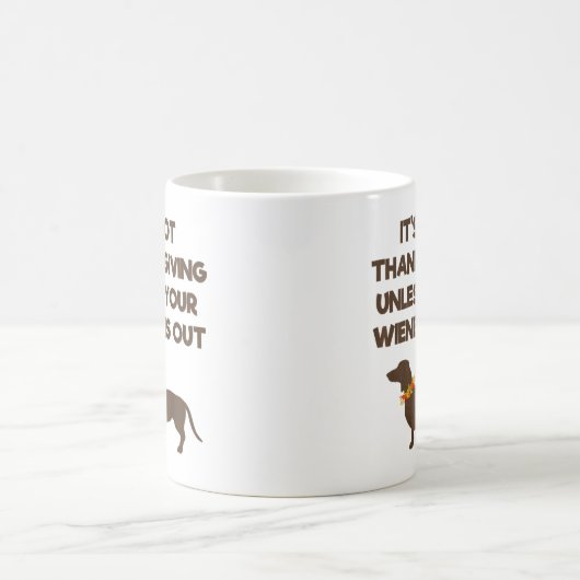 Dackel Lover Erntedank Day Hundebesitzer Würstchen Kaffeetasse (Mittel)