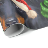 Dackel Lover Gemusterter Weihnachtsfeiertag Geschenkpapier (Rolleneckpunkt)
