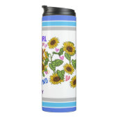 Dackel Lover Sonnenblumenlehrer Thermosbecher (Nach rechts gedreht)