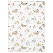 Dackel Lover Weiner Hunde Wurst Hunde Wildblume Klemmbrett (Rückseite)