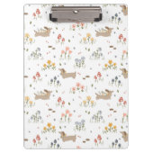 Dackel Lover Weiner Hunde Wurst Hunde Wildblume Klemmbrett (Vorderseite)