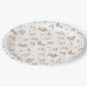 Dackel Lover Weiner Hunde Wurst Hunde Wildblume Pappteller (Schrägansicht)