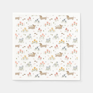 Dackel Lover Weiner Hunde Wurst Hunde Wildblume Serviette
