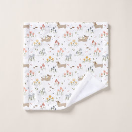 Dackel Lover Weiner Hunde Wurst Hunde Wildblume Waschlappen