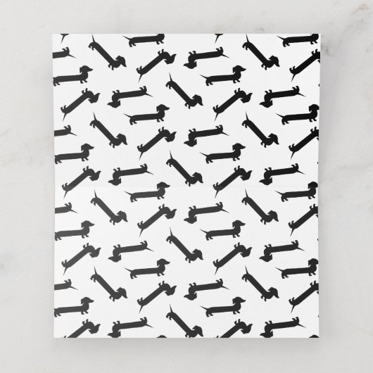 Dackel Lover's Dinner Party Platzkarte (Innenseite Aufgefaltet)