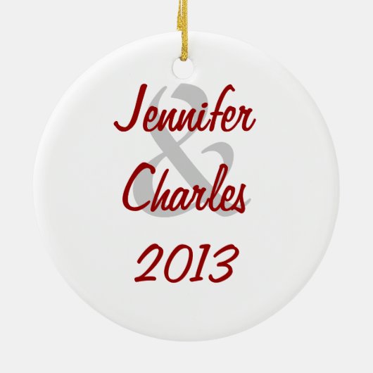 Dackel Lovers First Christmas Custom Keramikornament (Hinten)