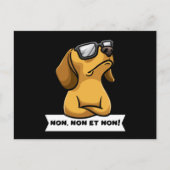 Dackel lustiger Stubborn Hund Postkarte (Vorderseite)