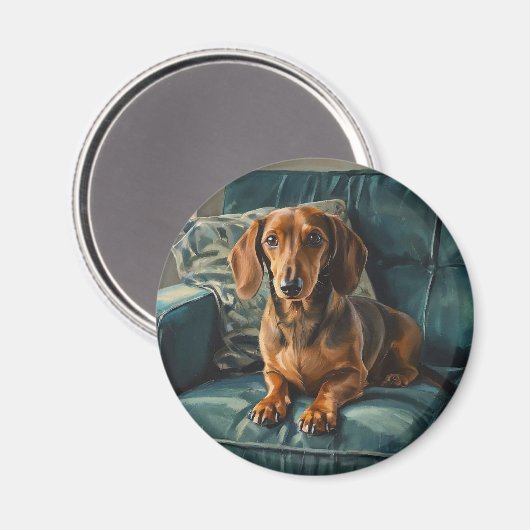 Dackel Magnet (Vorderseite/Rückseite)