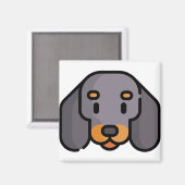 Dackel Magnet (Vorderseite/Rückseite)