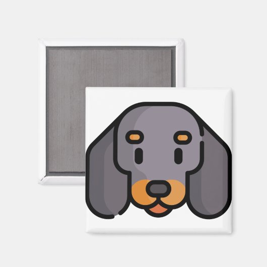 Dackel Magnet (Vorderseite/Rückseite)