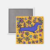 Dackel Magnet (Vorderseite/Rückseite)