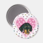 Dackel Magnet (Vorderseite/Rückseite)