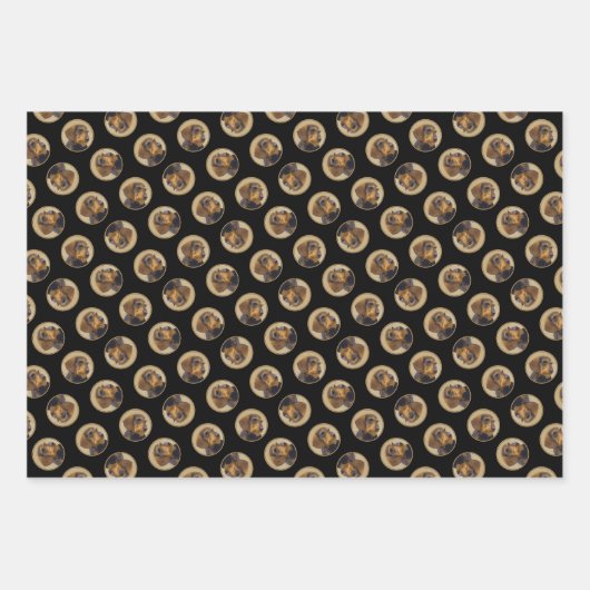 Dackel Malen von Drahthaarfalten, Schwarz & Tan Hu Geschenkpapier Set (Vorderseite 3)