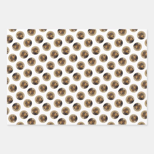 Dackel Malen von Drahthaarfalten, Schwarz & Tan Hu Geschenkpapier Set (Vorderseite 2)