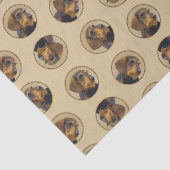 Dackel Malen von Drahthaarfalten, Schwarz & Tan Hu Seidenpapier (Ausschnitt)