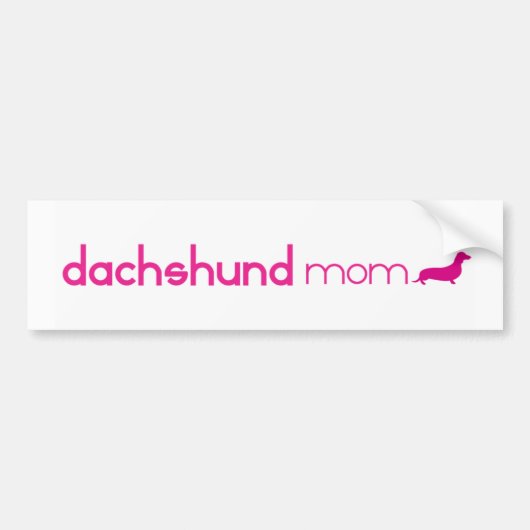 Dackel-Mama Autoaufkleber (Vorne)
