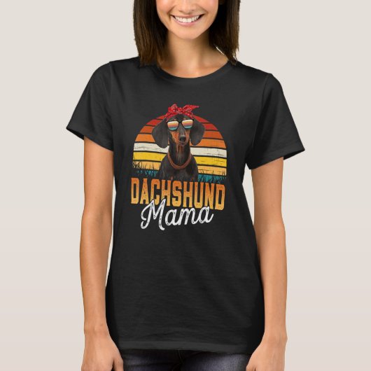 Dackel Mama Beste Dackel Mama je Mutter Da T-Shirt (Vorderseite)