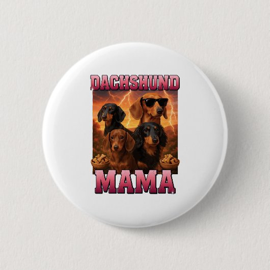 Dackel Mama Button (Vorderseite)