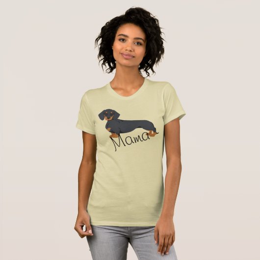 Dackel Mama Dackel Dackel Hund T-Shirt (Vorne ganz)