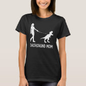 Dackel Mama Dackel Mama Dog Dinosaurier Frauen Mut T-Shirt (Vorderseite)