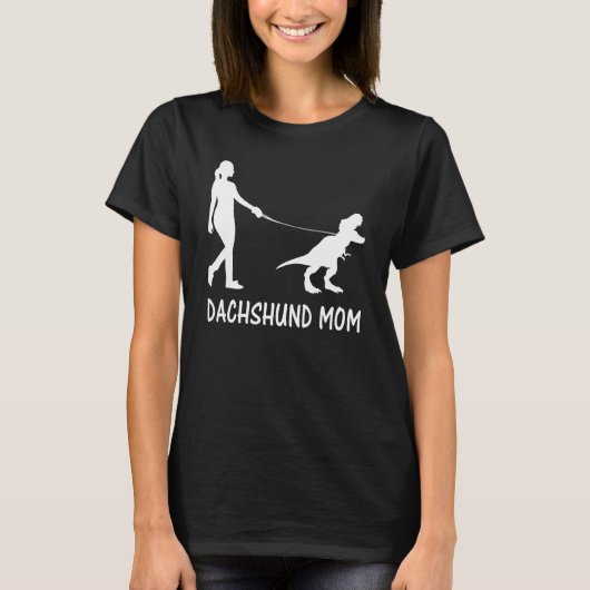 Dackel Mama Dackel Mama Dog Dinosaurier Frauen Mut T-Shirt (Vorderseite)