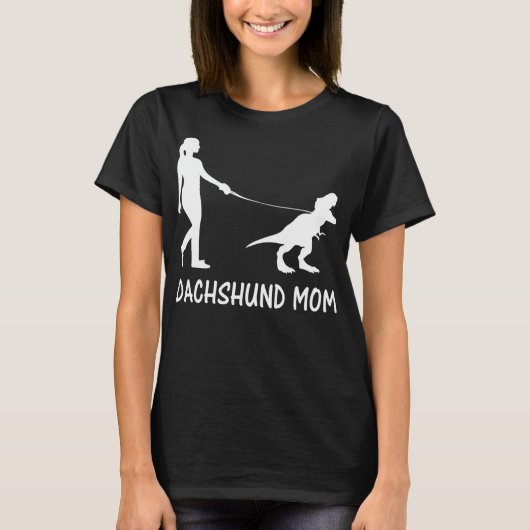 Dackel Mama Dackel Mama Dog Dinosaurier Frauen T-Shirt (Vorderseite)