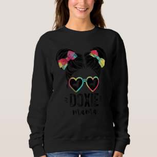 Dackel Mama Double Bun Dackel Hund Mama Sweatshirt