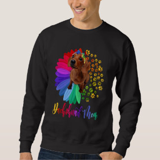 Dackel Mama Eine halbe Sonnenblume Dackel Mutter Sweatshirt
