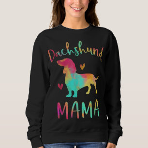 Dackel Mama Farbenfrohe Dackel gibt Hunde Mama Sweatshirt