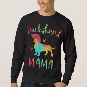 Dackel Mama Farbenfrohe Dackel gibt Hunde Mama Sweatshirt