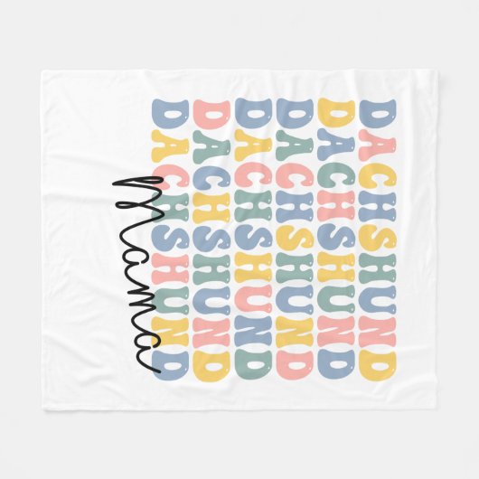 Dackel Mama Fleecedecke (Vorderseite (Horizontal))