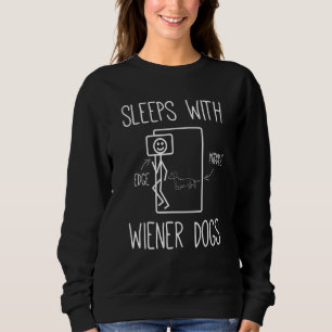 Dackel Mama Frauen schlafen mit Dackel Hunde Sweatshirt