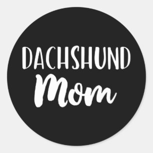 Dackel Mama Funny Dog Lover Geschenk Weihnachtsges Runder Aufkleber