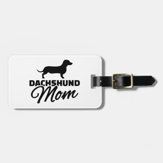 Dackel-Mama Gepäckanhänger (Vorderseite horizontal)