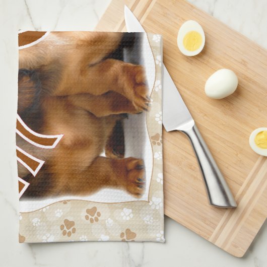 Dackel MAMA Handtuch (Viertel Falte)