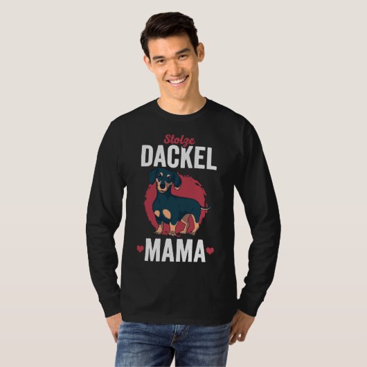 Dackel Mama Hunde Idee T-Shirt (Vorne ganz)