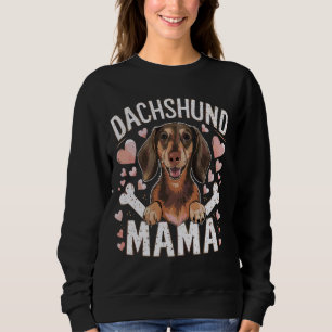 Dackel Mama, Hundebesitzerin Mama Frauen Mädchen Sweatshirt