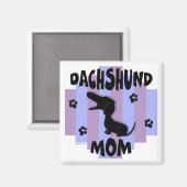 Dackel Mama Magnet (Vorderseite/Rückseite)