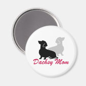 Dackel Mama Magnet (Vorderseite/Rückseite)