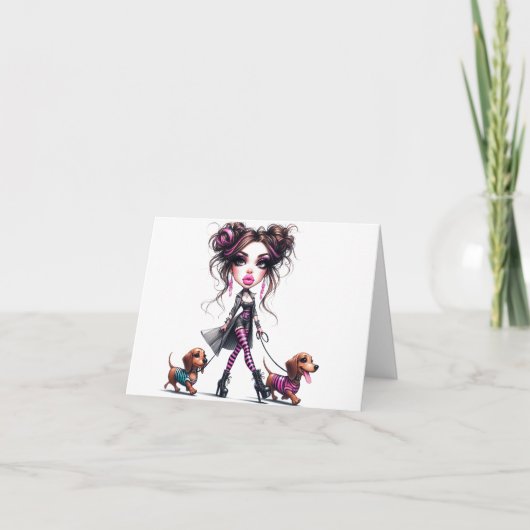 Dackel Mama Muttertag Karte (Vorderseite)