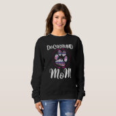 Dackel Mama Niedlich Paw Print Arrow Downer Sweatshirt (Vorne ganz)
