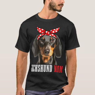 Dackel Mama Niedliche Vintage Dackel Hunde Mama T-Shirt