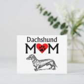 Dackel Mama Postkarte (Stehend Vorderseite)