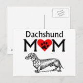 Dackel Mama Postkarte (Vorne/Hinten)