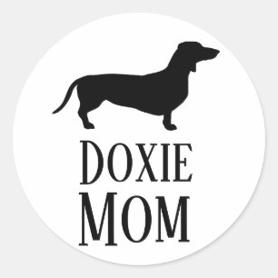 Dackel Mama Runder Aufkleber