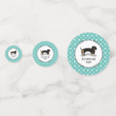 Dackel Mama (S schwarz & tan) Niedliche Hunde Mama Konfetti (Vorderseiten)