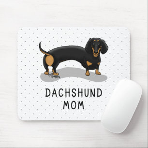 Dackel Mama (S schwarz & tan) - Niedliche Hundemut Mousepad